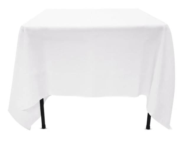Rental store for TABLECLOTH 90  SQUARE WHITE in Kamloops BC